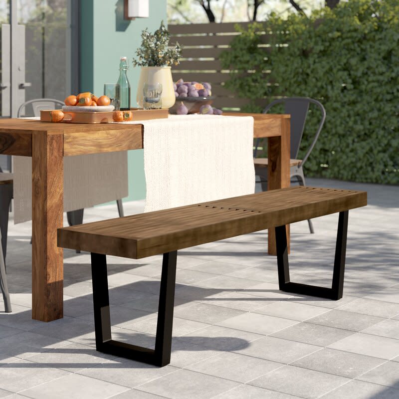 <p><a href="https://go.redirectingat.com?id=74968X1596630&url=https%3A%2F%2Fwww.wayfair.com%2Foutdoor%2Fpdp%2Funion-rustic-yager-wooden-picnic-bench-w005060550.html&sref=https%3A%2F%2Fwww.menshealth.com%2Ftechnology-gear%2Fg39412466%2Fbest-outdoor-furniture%2F" rel="nofollow noopener" target="_blank" data-ylk="slk:Shop Now;elm:context_link;itc:0;sec:content-canvas" class="link ">Shop Now</a></p><p>Union Rustic</p><p>wayfair.com</p><p>$185.99</p>