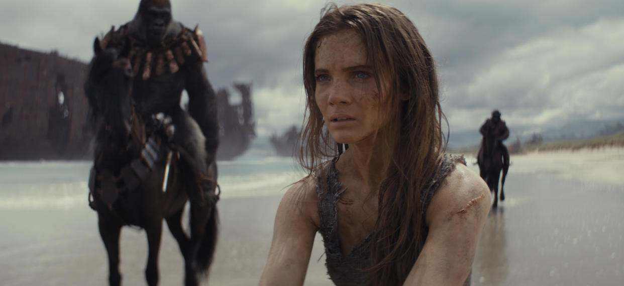 Freya Allan as Nova in 20th Century Studios' KINGDOM OF THE PLANET OF THE APES. Photo courtesy of 20th Century Studios. Â© 2024 20th Century Studios. All Rights Reserved.