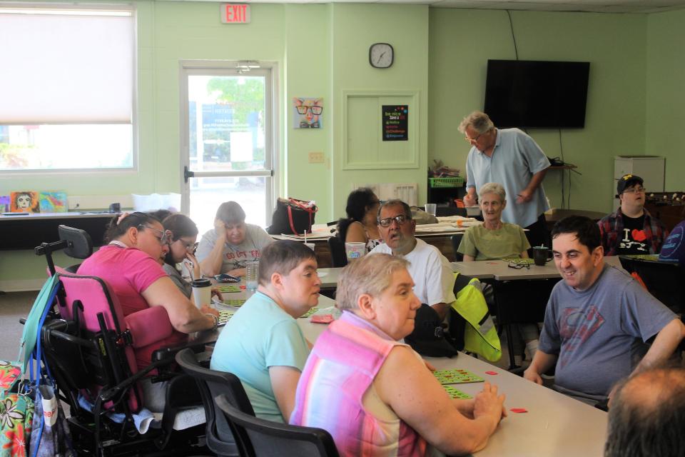Members play bingo at the Momentum Center in Grand Haven on Tuesday, May 30, 2023.