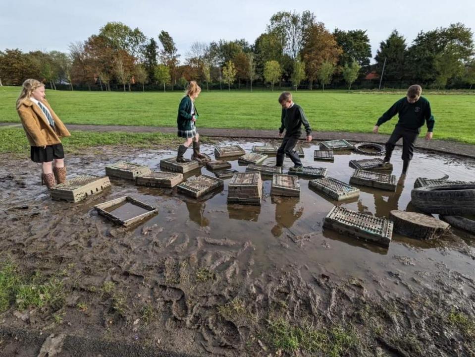 Warrington Guardian: Cinnamon Brow pupils have enjoyed a new version of outdoor play