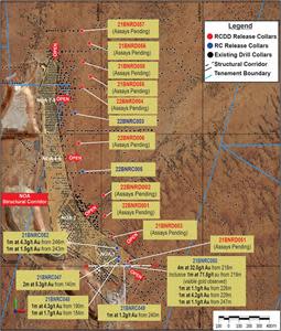 Phase 2 drilling completed for NOA, showing anomalous intercepts in RC drilling