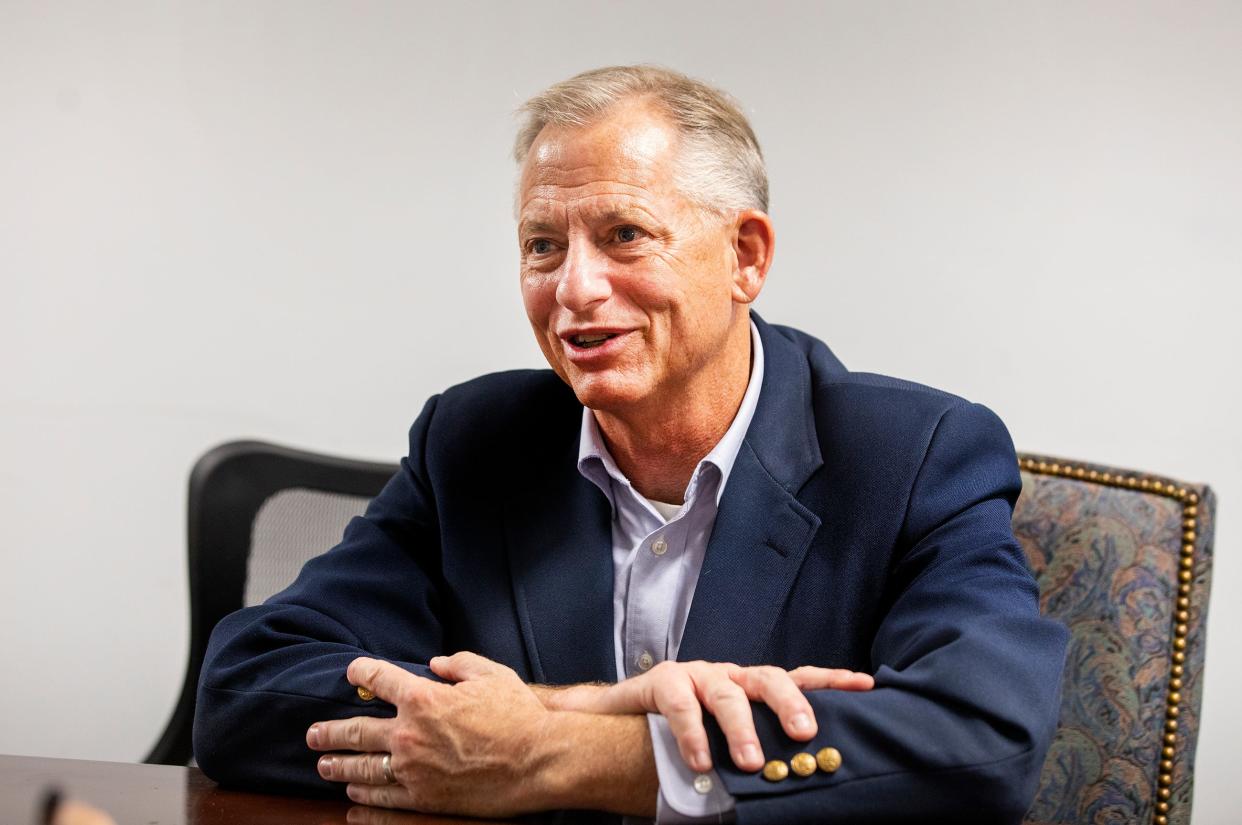 Mike ter Maat, a Libertarian candidate for president, recently visited Lakeland as part of a tour through Florida. He previously served as a police officer in South Florida.
