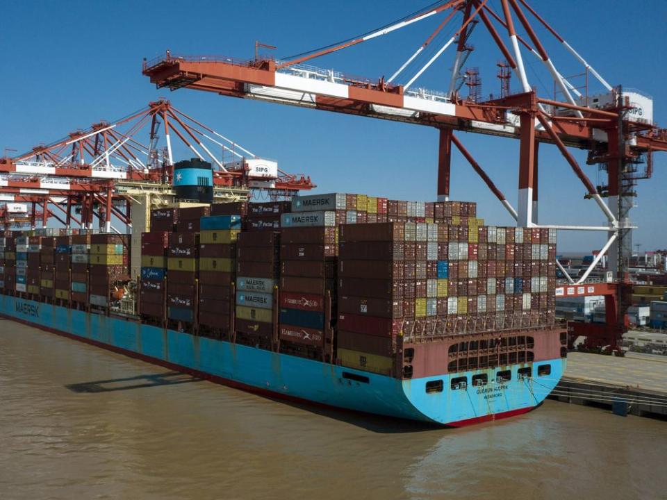 Containers Port In Shanghai Ahead of Trade Figures