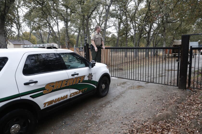 Tehama County sheriff deputy doing welfare checks on the 6900 block of Bobcat lane on Wednesday Nov. 15, 2017, in Rancho Tehama, Ca. Kevin Janson Neal, 43 went on a shooting spree yesterday morning killing five people and wounding ten. (Photo By Michael Macor/The San Francisco Chronicle via Getty Images)