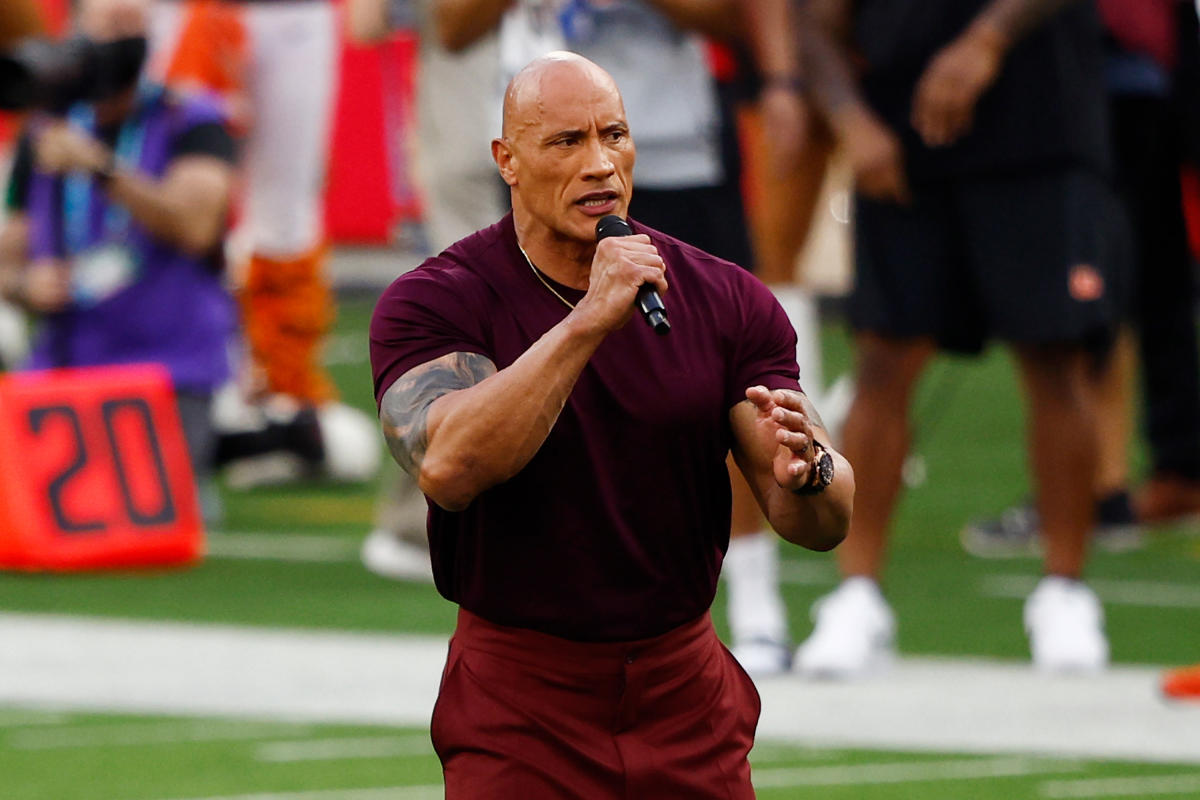 XFL Co-Owner Dwayne 'The Rock' Johnson Kicks Off 2022 NFL Season Thursday  Night