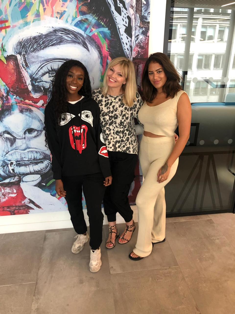 From left: Yewande Biala, Kate Thornton, Malin Andersson at Yahoo UK studios