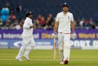 Britain Cricket - England v Sri Lanka - Second Test - Emirates Durham ICG - 27/5/16 England's Alastair Cook looks dejected after being dismissed Action Images via Reuters / Jason Cairnduff