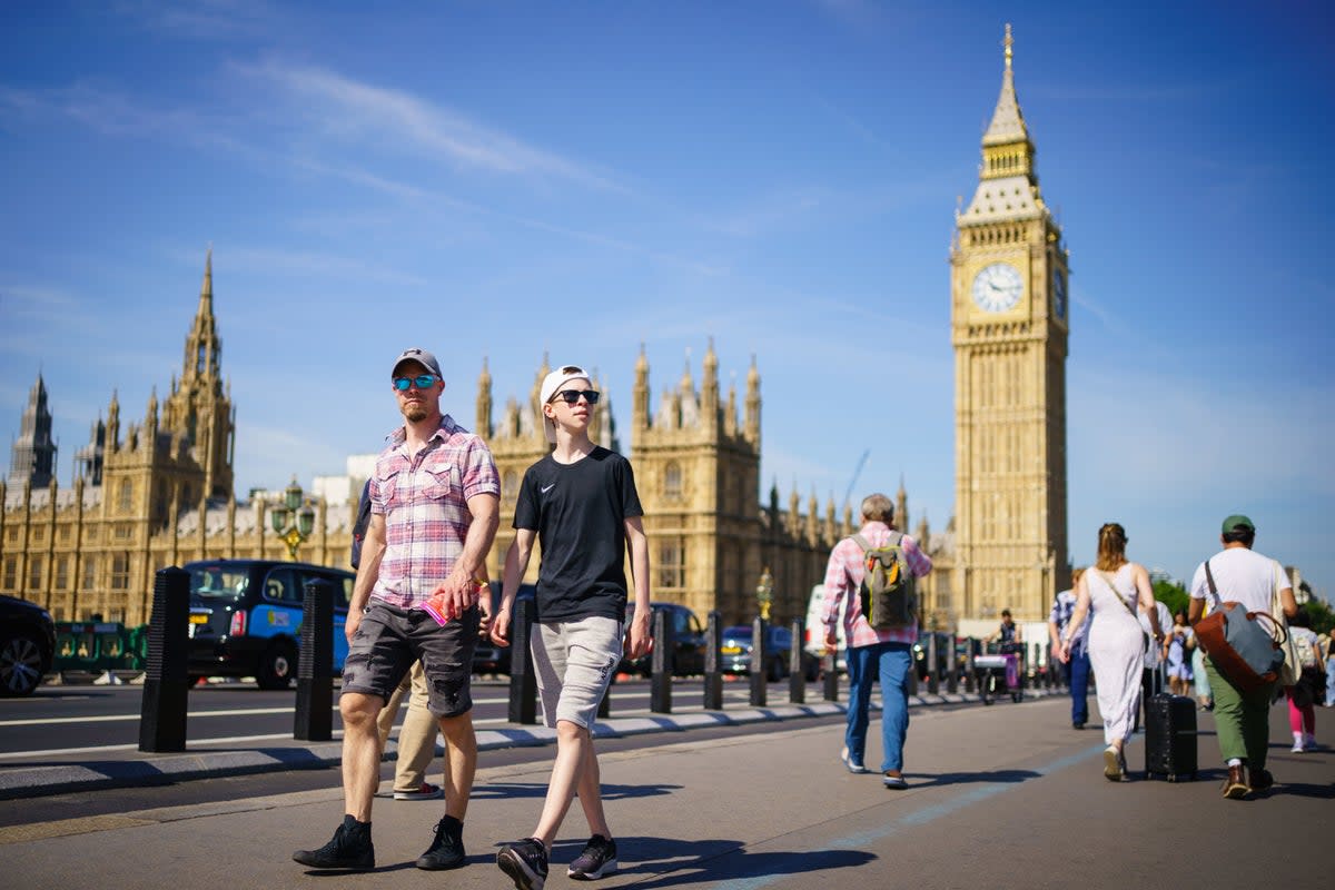 The capital is set to enjoy sunshine and clear skies next week (PA)