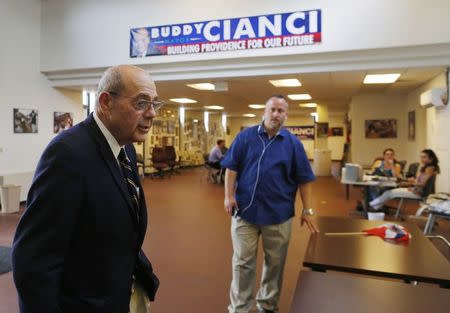 Vincent "Buddy" Cianci, former mayor and current mayoral candidate of Providence, stands in his campaign headquarters in Providence, Rhode Island in this file photo taken August 12, 2014. REUTERS/Brian Snyder/Files