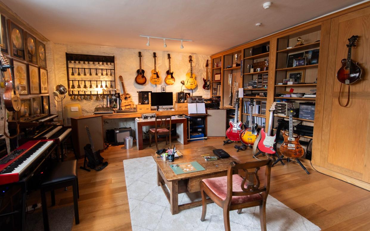 The home of Musician Martin Barre in Devon The music studio