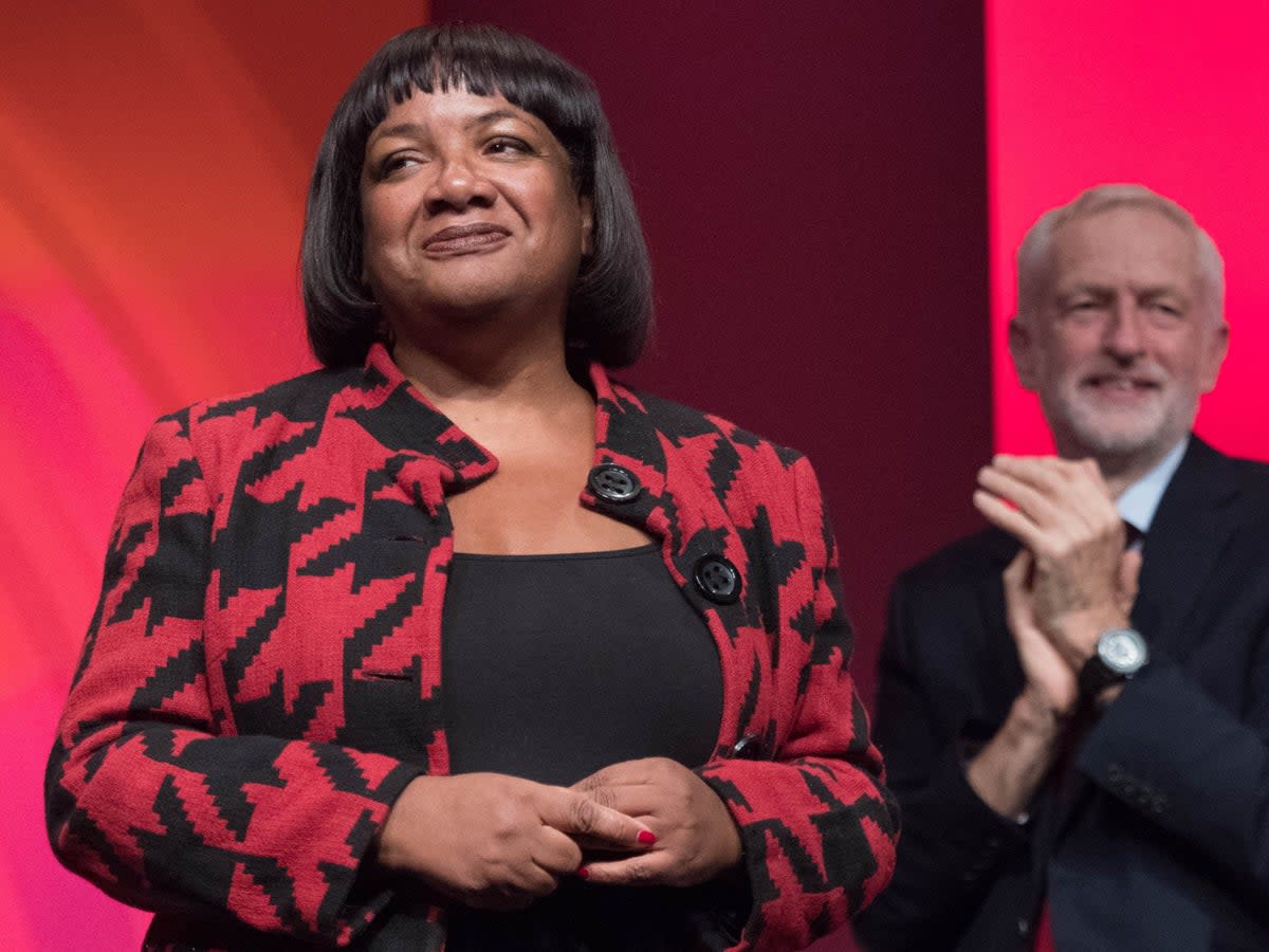 Diane Abbott at Labour conference in 2018 (PA)