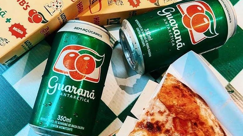 Two cans of Guaraná Antarctica