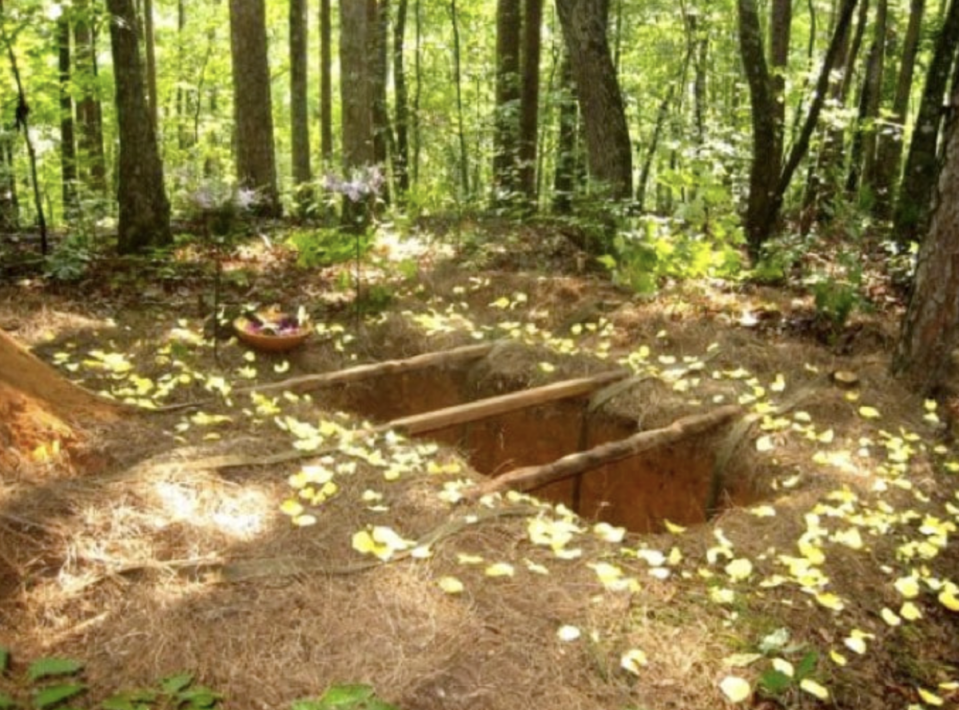 A natural burial site at Ramsey Creek Preserve in Westminster, South Carolina (Conservation Burial Alliance)