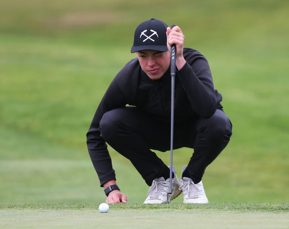 4A boys golf tournament action at The Ridge Golf Club in West Valley City on Thursday, Oct. 12, 2023. | Jeffrey D. Allred, Deseret News