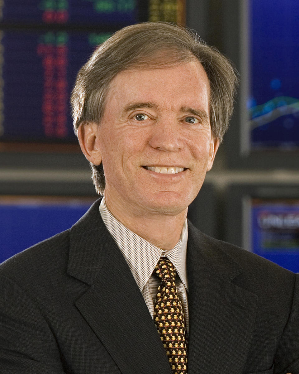 FILE - This undated file photo provided by the Pacific Investment Management Co., shows Bill Gross, manager of the PIMCO Total Return Fund. That fund returned 2.8 percent in the first quarter of 2012, which is in the top 13 percent among its peers in the intermediate-term bond fund category. (AP Photo/Pacific Investment Management Co., File)