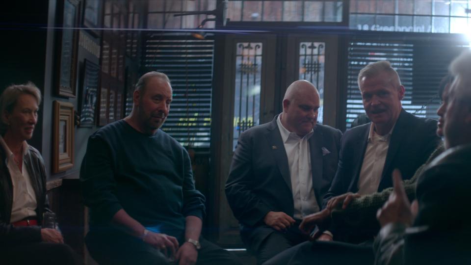 (L to R) Barbara Butcher, Scott Wagner, John Vergona, and Bill McNeely in Homicide: New York