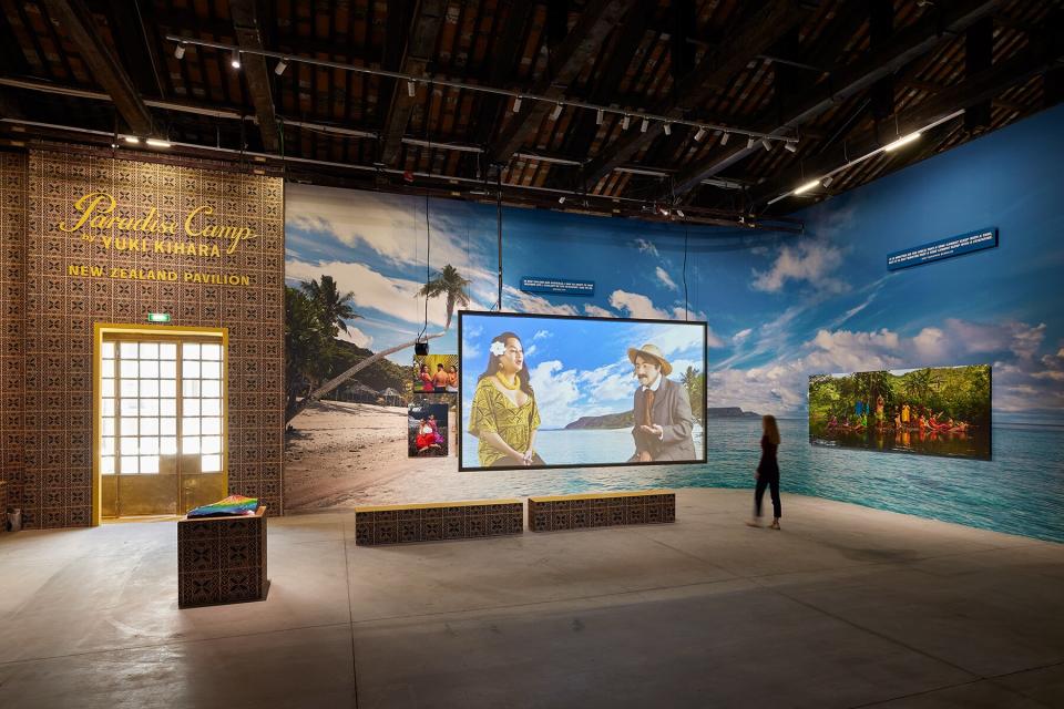 Paradise Camp by Yuki Kihara at the New Zealand Pavilion at the 59th Venice Art Biennale
