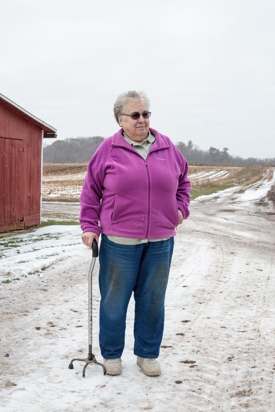 Mary Rieckmann on her farm in Fremont, Wisconsin, on Nov. 20, 2019. | Jason Vaughn for TIME