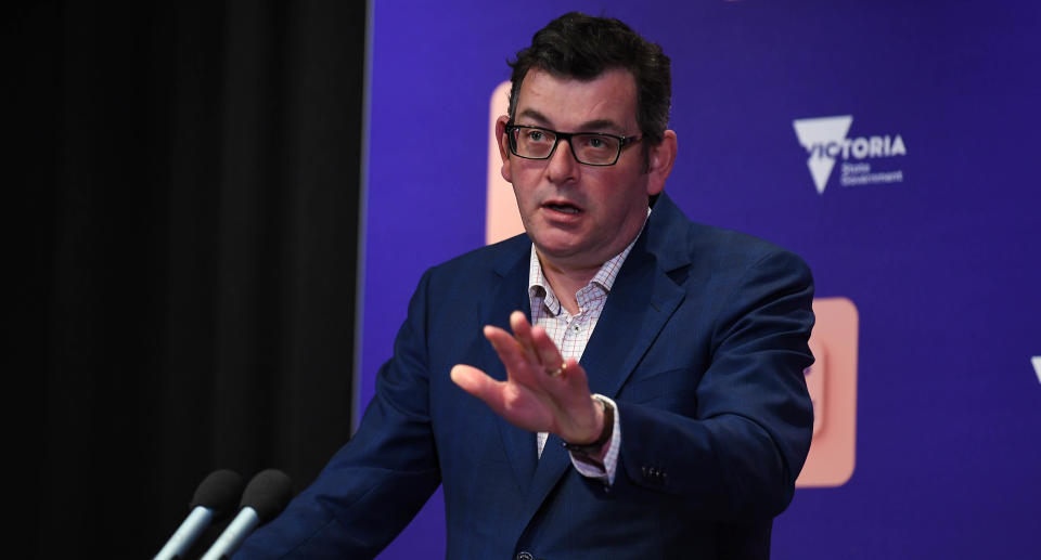 Victorian Premier Daniel Andrews addresses the media during a press conference in Melbourne, Friday, September 3, 2021. Source: AAP