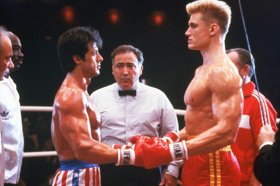 rocky about to fight in the ring