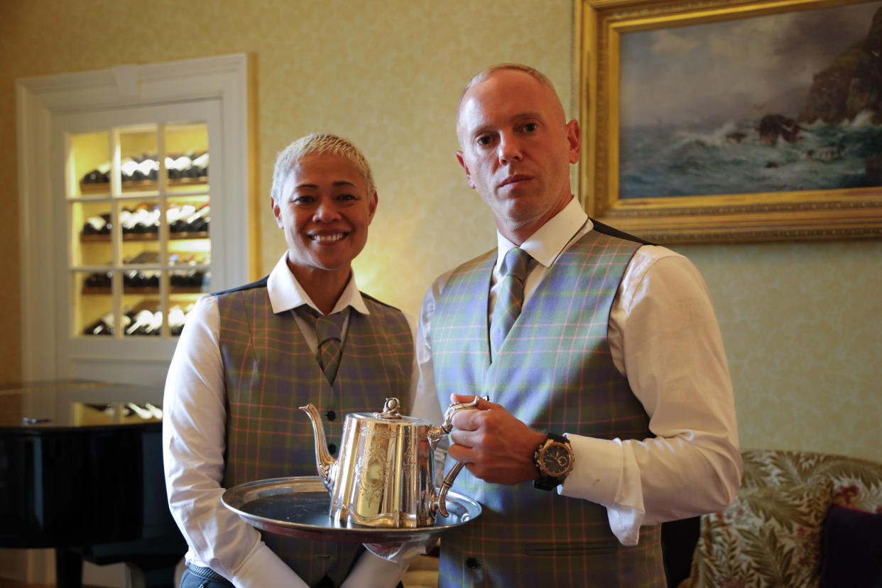 Monica Galetti and Rob Rinder will host Amazing Hotels: Life Beyond the Lobby. (BBC)