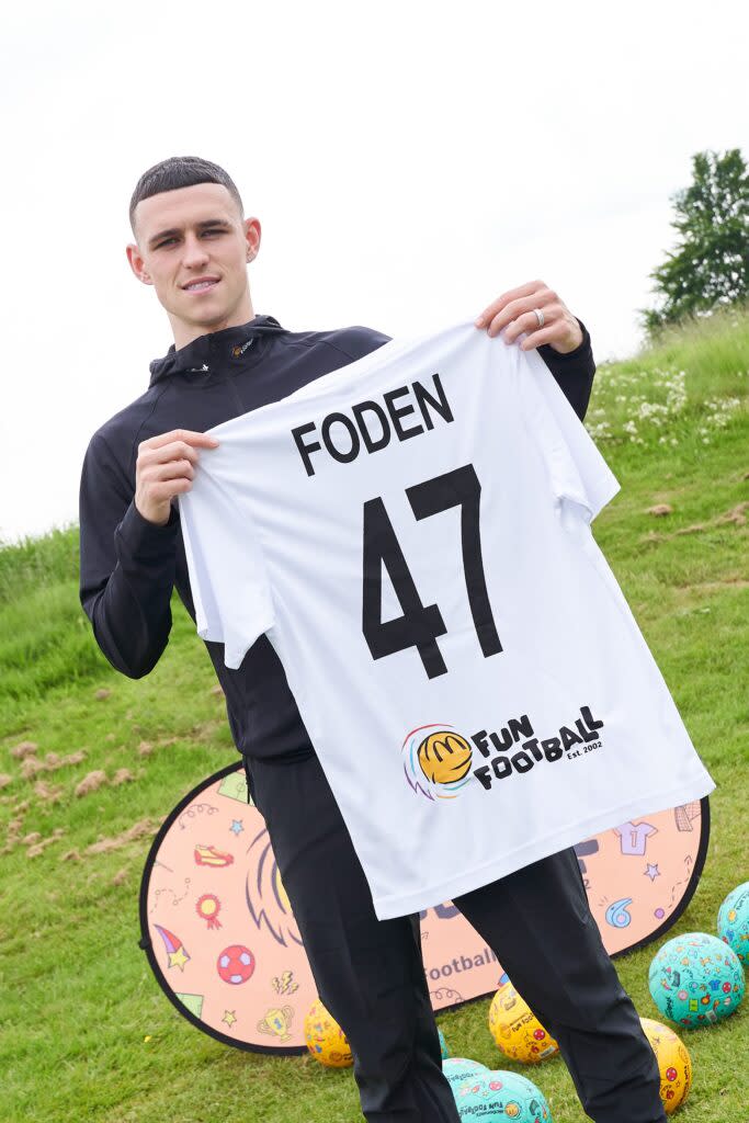 McDonald’s new ambassador, Manchester City and England player Phil Foden.