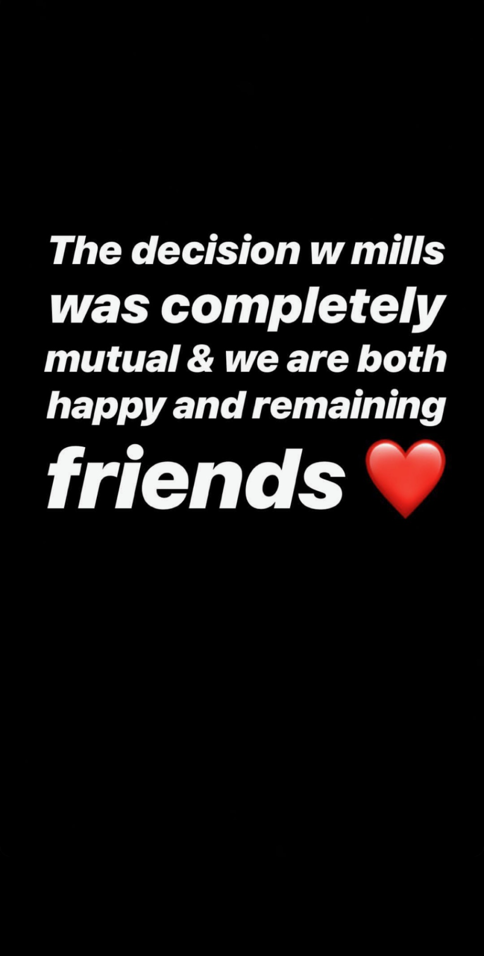 Jacob Sartorius posted a similar statement about the split with Millie Bobby Brown on Instagram stories [Photo: Instagram]