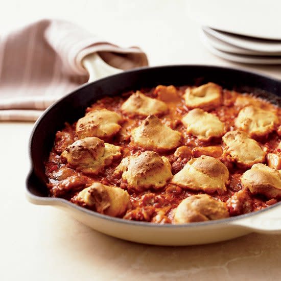 Chicken Goulash with Biscuit Dumplings