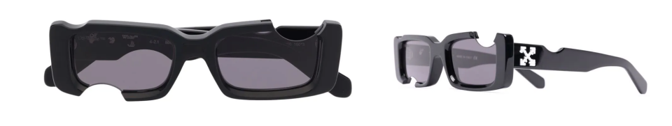 Cady cut-out rectangular-frame sunglasses. PHOTO: Farfetch