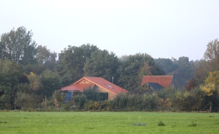 A general view of a remote farm where a family spent years locked away in a cellar, in Ruinerwold