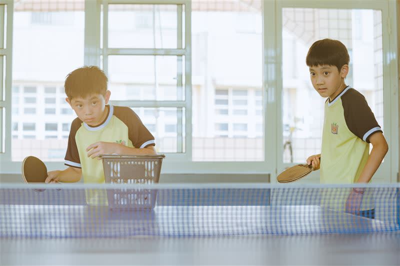 《乒乓男孩》挖掘兩名小演員彭裕愷（右起）與李星緯展開一場勵志故事。（圖／台北電影節提供）