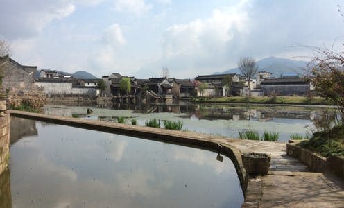 <span class="caption">Chengkan village, Anhui province: this beautifully-crafted and retreating architecture holds an important place in Chinese heritage.</span> <span class="attribution"><span class="source">Xiang Ren. </span>, <span class="license">Author provided</span></span>