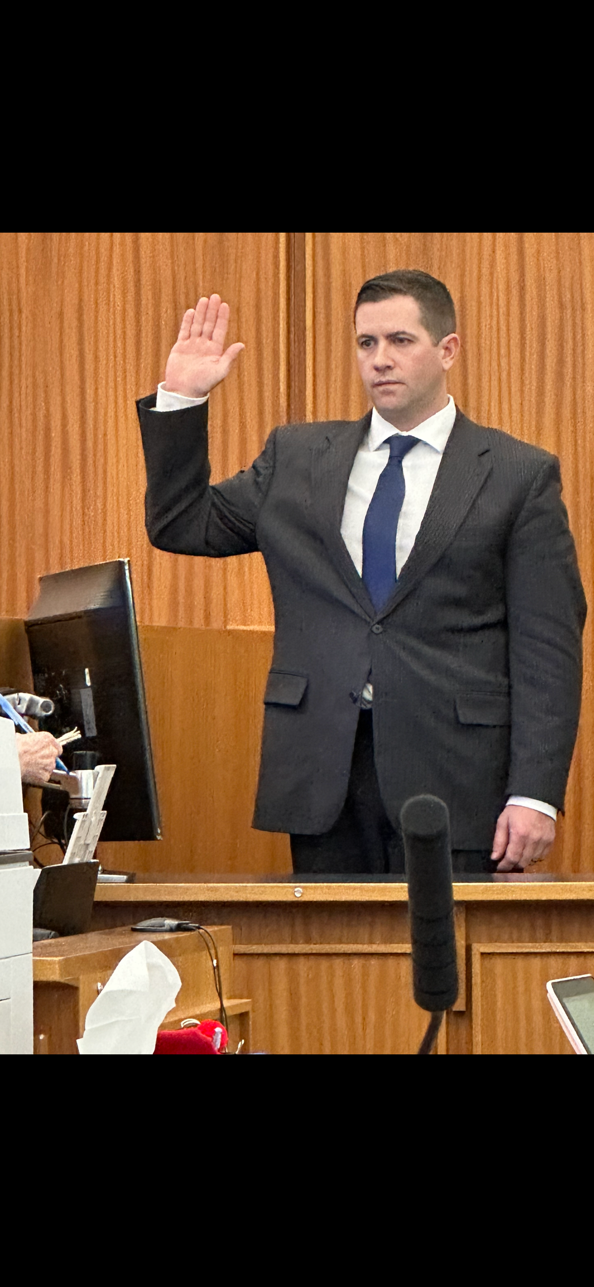 Daniel Dolan takes the stand in his own defense during his 2023 trial, which ended in his being acquitted of all charges.
