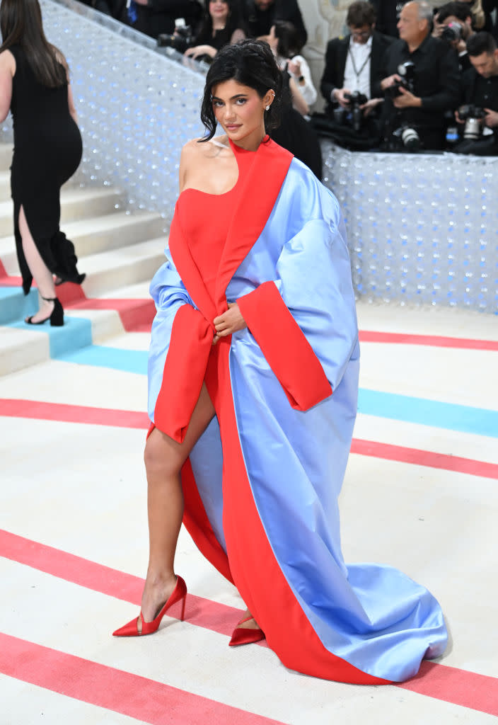 Kylie Jenner at the 2023 Met Gala, red carpet, Karl Lagerfeld, Jean Paul Gaultier