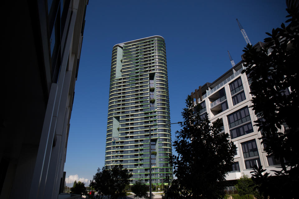 The Opal Tower building was evacuated on Christmas Eve after cracks were found in the building, sparking fears it could collapse. (AAP Image/Paul Braven)