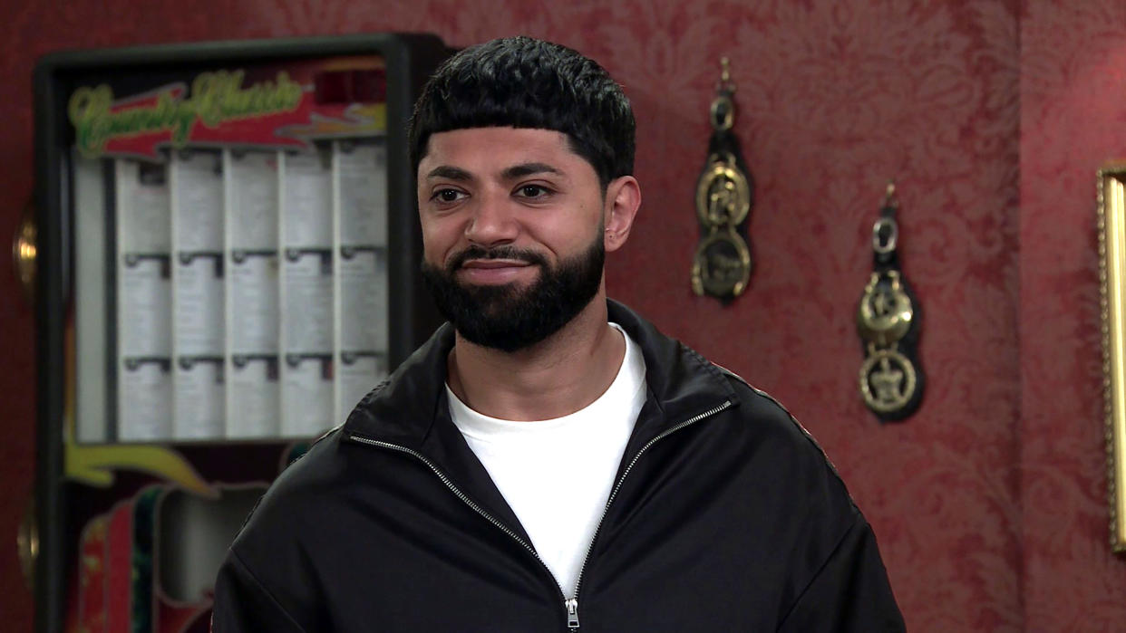 FROM ITV

STRICT EMBARGO - No Use Before Tuesday Tuesday 28th September 2021

Coronation Street - Ep 10446

Monday 4th October 2021 - 1st Ep

Zeedan Nazir [QASIM AHKTAR] forms a plan to have a promotional tasting night. But he makes the mistake of telling Debbie Webster [SUE DEVANEY] about it! 

Picture contact David.crook@itv.com 

This photograph is (C) ITV Plc and can only be reproduced for editorial purposes directly in connection with the programme or event mentioned above, or ITV plc. Once made available by ITV plc Picture Desk, this photograph can be reproduced once only up until the transmission [TX] date and no reproduction fee will be charged. Any subsequent usage may incur a fee. This photograph must not be manipulated [excluding basic cropping] in a manner which alters the visual appearance of the person photographed deemed detrimental or inappropriate by ITV plc Picture Desk. This photograph must not be syndicated to any other company, publication or website, or permanently archived, without the express written permission of ITV Picture Desk. Full Terms and conditions are available on  www.itv.com/presscentre/itvpictures/terms