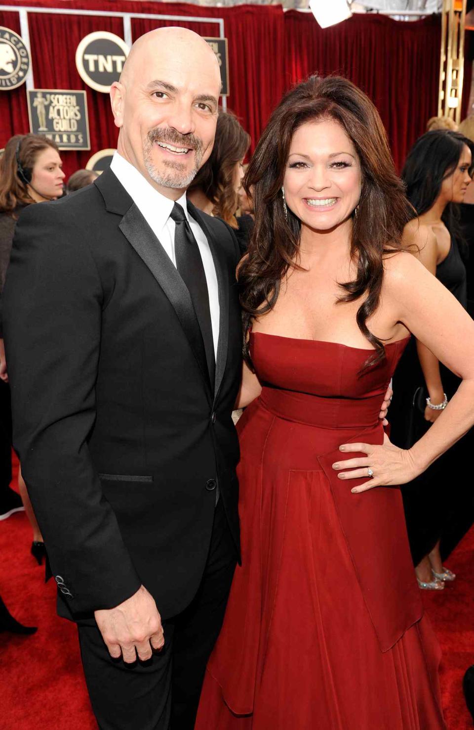 Tom Vitale and Valerie Bertinelli arrives at the TNT/TBS broadcast of the 17th Annual Screen Actors Guild Awards held at The Shrine Auditorium on January 30, 2011 in Los Angeles, California