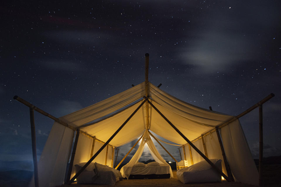 A look inside a tent part of the R.O.C.S. Island Experience