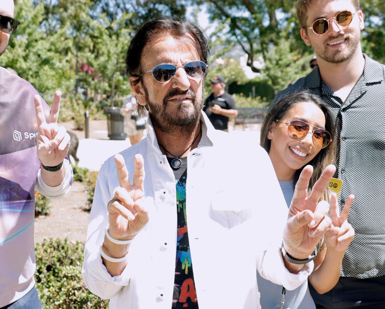 Ringo Starr attends Ringo's Peace & Love Birthday Celebration at Beverly Hills Garden Park on July 07, 2022.