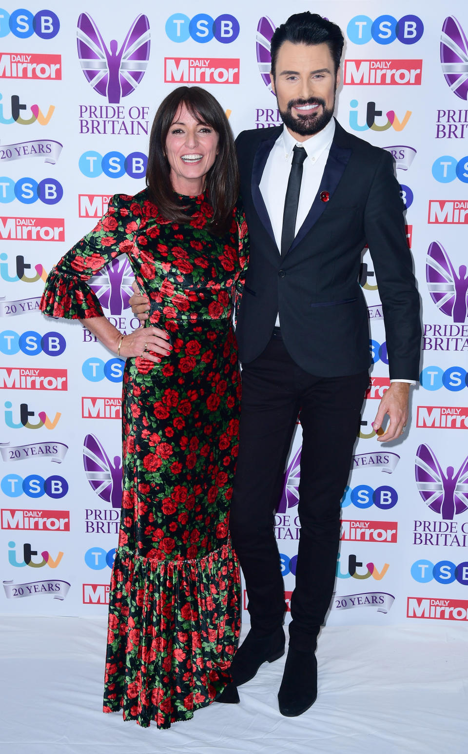 Davina McCall and Rylan Clark-Neal, in the press room during the Pride of Britain Awards held at the The Grosvenor House Hotel, London. (Photo by Ian West/PA Images via Getty Images)