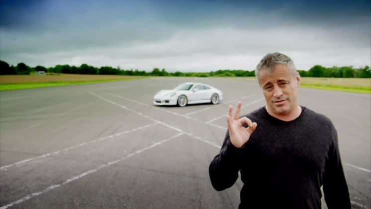 Matt LeBlanc with the Porsche 911R on the sixth and final edition of the revamped Top Gear. Broadcast on BBC2 HD: WENN