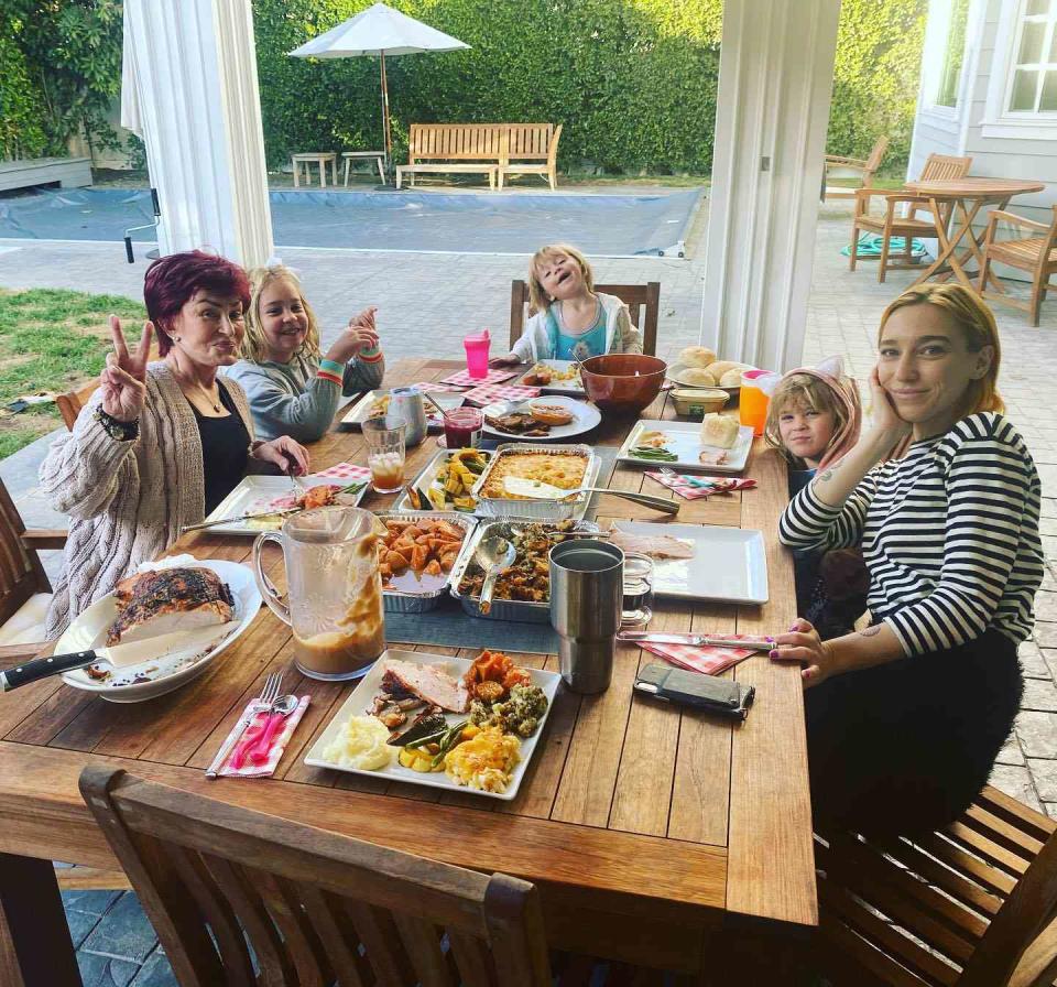 Sharon Osbourne and Her Grandkids on Thanksgiving