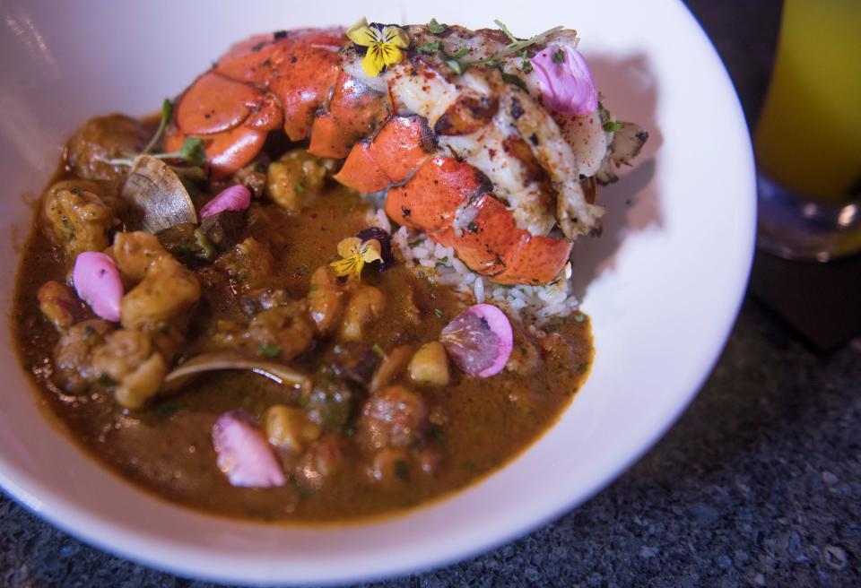 Warm up to a bowl of lobster gumbo at Wilson's Restaurant & Live Music Lounge in Hi-Nella.