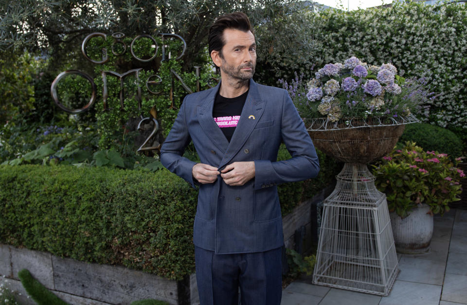 David Tennant, pictured in London ahead of Good Omens season 2's launch on Prime Video in July 2023. (Prime Video)