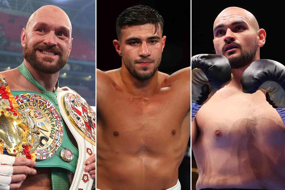 <p>Julian Finney/Getty ; Richard Heathcote/Getty ; Richard Pelham/Getty</p> Tyson Fury  in 2022; Tommy Fury in 2021; Roman Fury in 2024