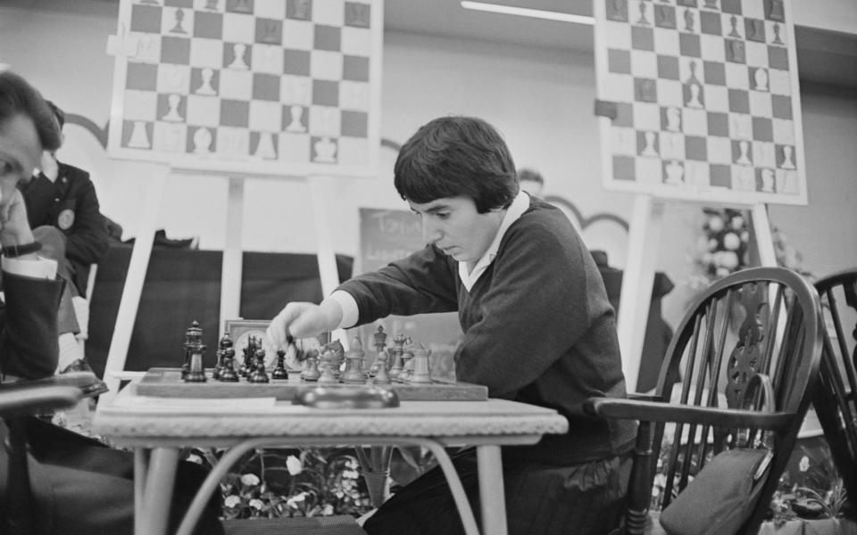 Georgian chess player and women's world chess champion, Nona Gaprindashvili of the Soviet Union, pictured playing a game of chess at the International Chess Congress in London - Getty