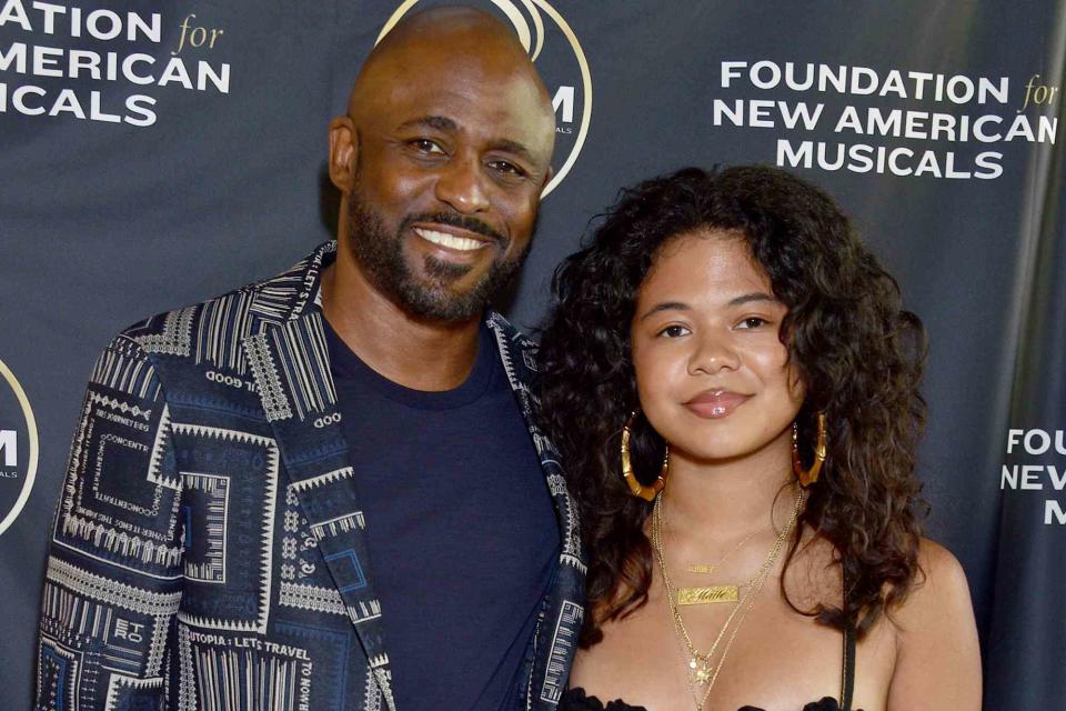 <p>Gregg DeGuire/Getty</p> Wayne Brady and Maile Masako Brady attend the 2023 Foundation For New American Musicals Benefit on October 15, 2023.