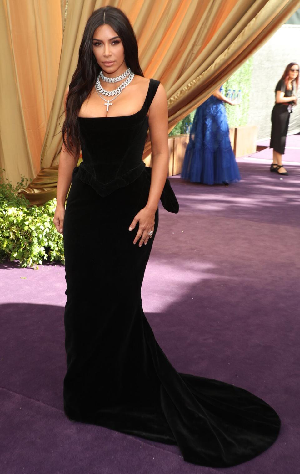 Kim Kardashian attends FOXS LIVE EMMY RED CARPET ARRIVALS during the 71ST PRIMETIME EMMY AWARDS airing live from the Microsoft Theater at L.A. LIVE in Los Angeles on Sunday, September 22 (7:00-8:00 PM ET live/4:00-5:00 PM PT live) on FOX