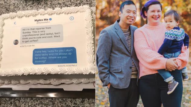 Myles Ma and his partner, Em, met after he slid into their DMs.