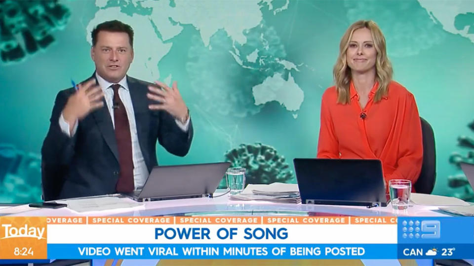 Karl Stefanovic Ally Langdon cry on Today show over coronavirus 